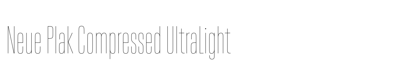 Neue Plak Compressed UltraLight